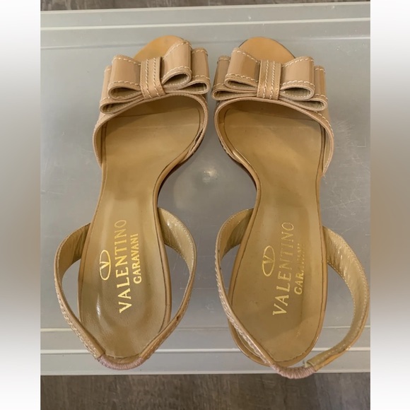 Valentino leather brown Slingback heels - Picture 5 of 6